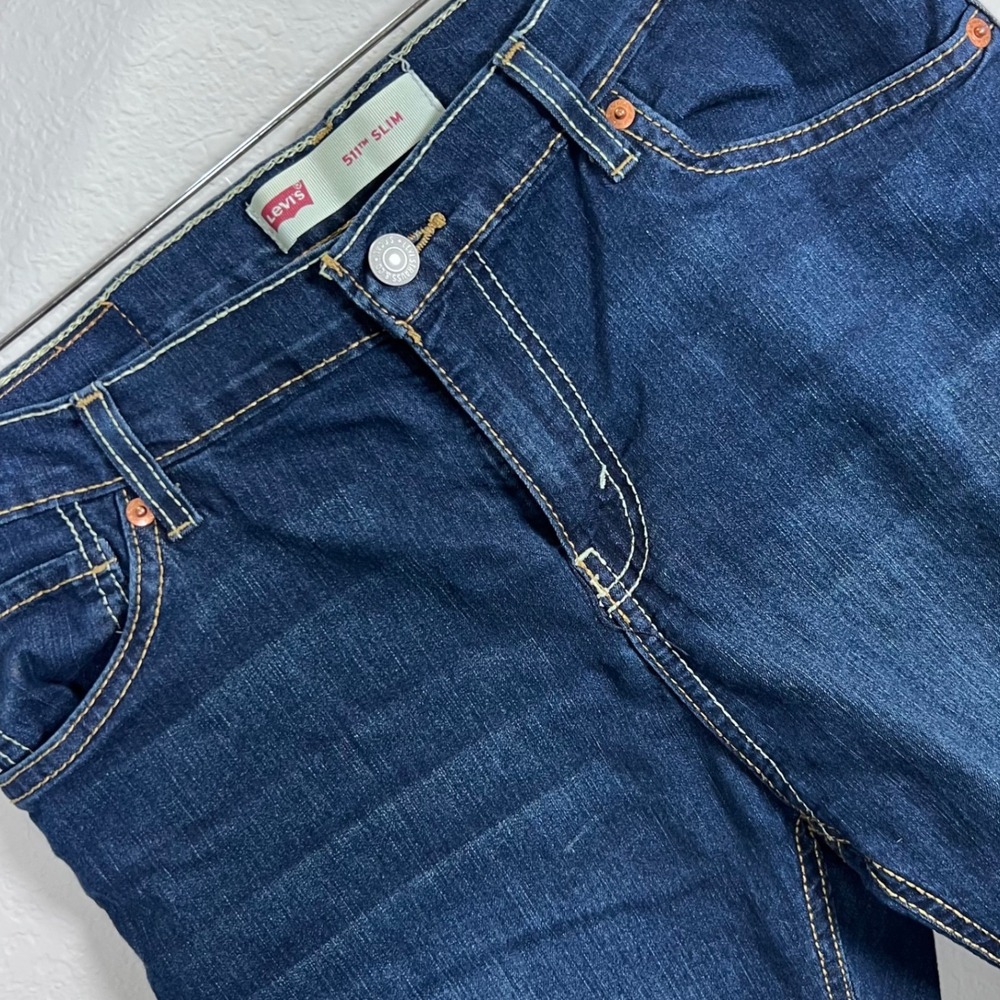 Levis 511 Slim Denim Shorts Dark Wash Comfort Fit Boys Size‎ 20